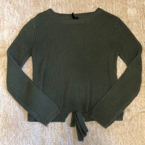 Moon & Madison | Lace Back Sweater